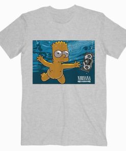 Bart Simpson Parody Nirvana Nevermind Music Tshirt Unisex