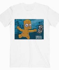 Bart Simpson Parody Nirvana Nevermind Music Tshirt Unisex