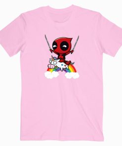 Deadpool Riding Unicorn T shirt Unisex