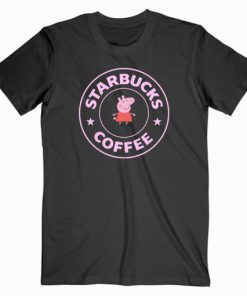 Peppa Pig X Starbucks Parody T shirt Unisex