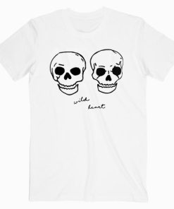 Wild Heart Embroidered Skulls Boyfriend T shirt Unisex