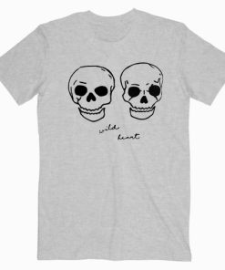 Wild Heart Embroidered Skulls Boyfriend T shirt Unisex