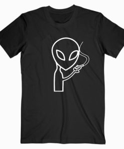 Smoking Alien T shirt Unisex