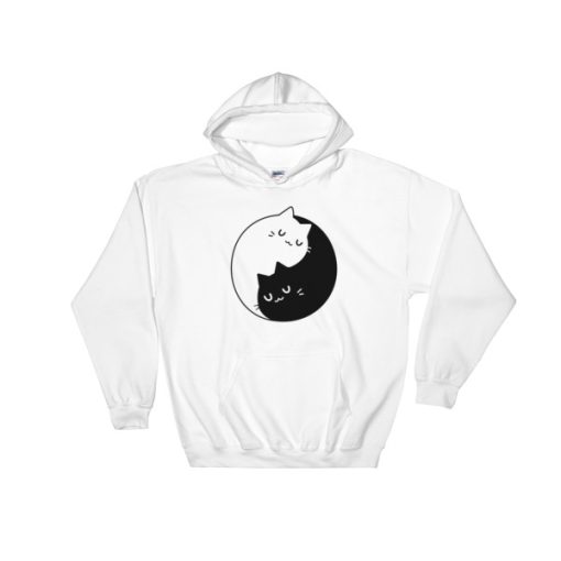 Yin Yang Cats Hoodie