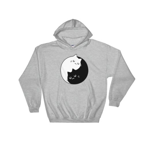 Yin Yang Cats Hoodie