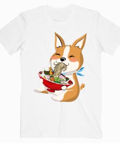 Corgi Kawaii Eating Ramen T shirt