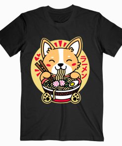 Corgi Eating Ramen Kawai T shirt