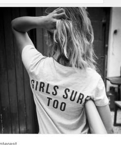 Girl Surf Too Back Tshirt Unisex