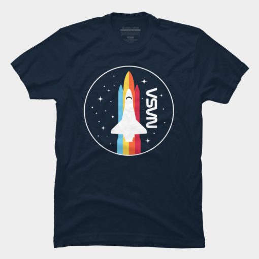 Retro Spaceship T Shirt Unisex Adult for men and women