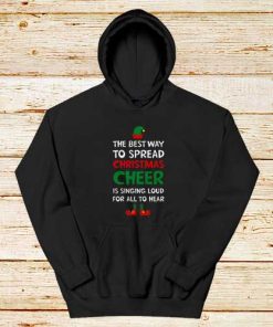 Christmas-Cheer-Elf-Black-Hoodie