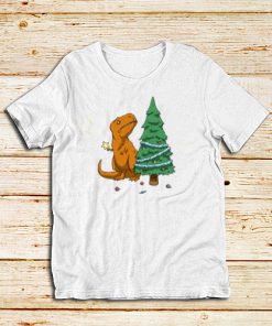 Christmas-Dinosaur-T-shirt-Unisex