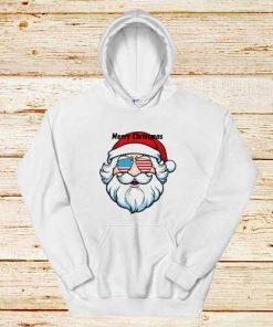 Patriotic-Santa-Claus-White-Hoodie