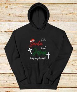 Santa-And-Jesus-Black-Hoodie