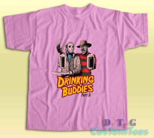 Friday The 13th Halloween Freddy And Jason T-Shirt Color Pink