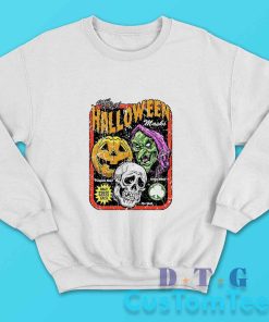 Halloween Trick Or Treat Sweatshirt Color White