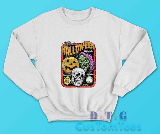 Halloween Trick Or Treat Sweatshirt Color White