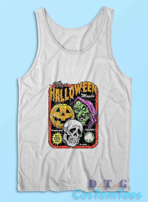 Halloween Trick Or Treat Tank Top Color White