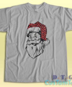 Leopard Santa T-Shirt Color Grey