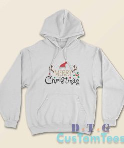 Merry Christmas Hoodie Color White