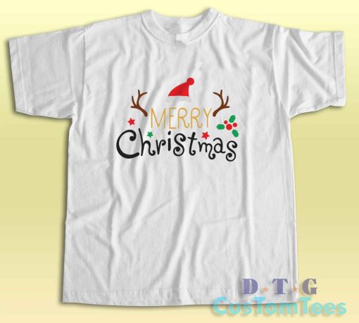 Merry Christmas T-Shirt Color White