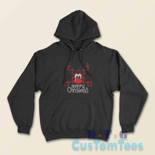 Reindeer Christmas Hoodie Color Black