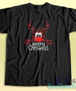 Reindeer Christmas T-Shirt Color Black