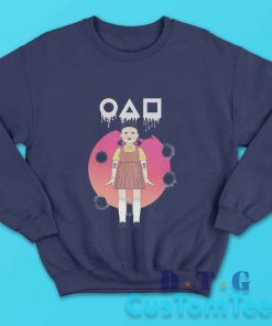 Squid Game Doll Sweatshirt Color Navy