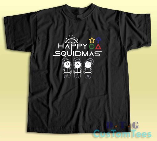 Merry Squidmas T-Shirt Color Black