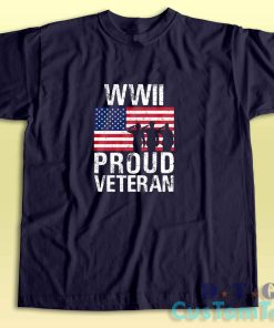 Proud World War II Veteran T-Shirt Color Navy