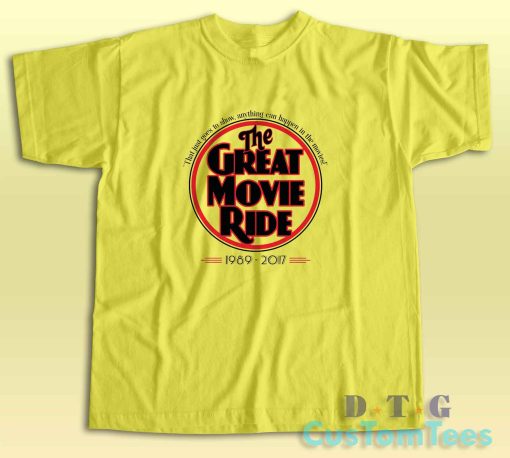 The Great Movie Ride 1989-2017 T-Shirt Color Yelllow