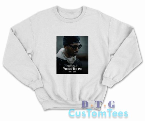 Young Dolph Sweatshirt Color White