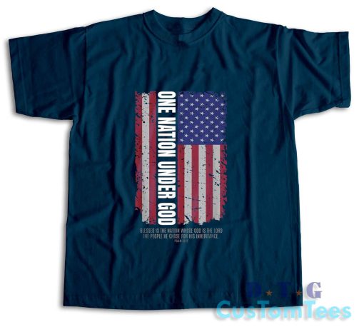 Religious Freedom One Nation T-Shirt Color Dark Blue