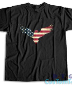 Bald Eagle America T-Shirt Color Black