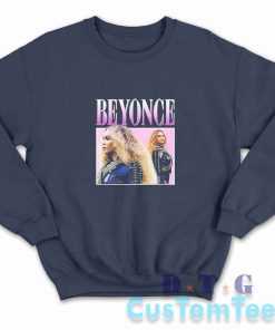 Beyonce Photo Super Bowl Sweatshirt Color Navy