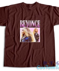 Beyonce Photo Super Bowl T-Shirt Color Maroon