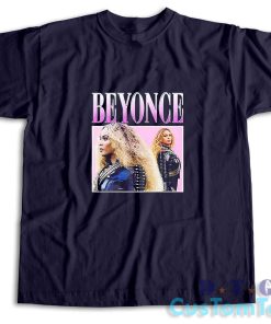 Beyonce Photo Super Bowl T-Shirt Color Navy