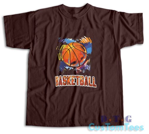 Basketball T-Shirt Color Dark Brown