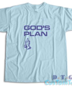 Darke Gods Plan Praying Hands T-Shirt Color Light Blue