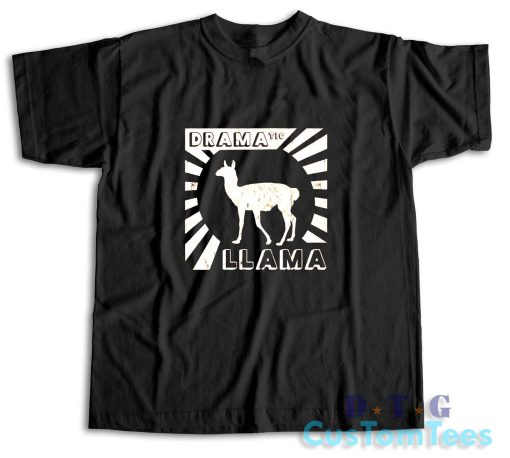 Dramatic Llama T-Shirt Color Black