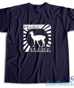 Dramatic Llama T-Shirt Color Navy