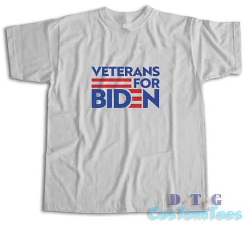 Veterans For Biden T-Shirt Color Grey