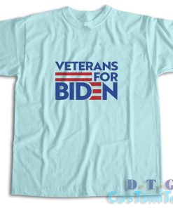 Veterans For Biden T-Shirt Color Light Blue