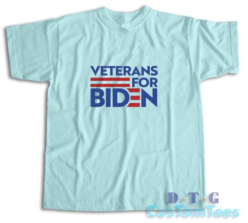 Veterans For Biden T-Shirt Color Light Blue