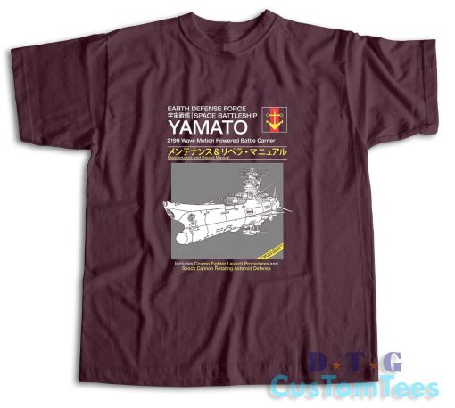 Battleship Yamato Service And Repair T-Shirt Color Dark Purple