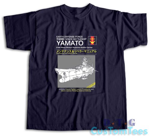 Battleship Yamato Service And Repair T-Shirt Color Navy