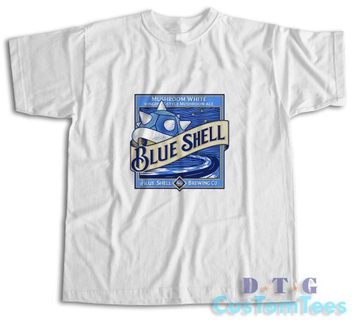 Blue Shell T-Shirt Color White