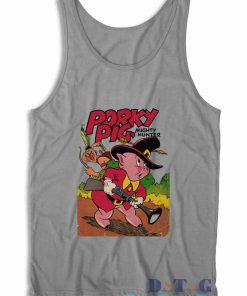 Porky Pig Mighty Hunter Tank Top Color Light Grey