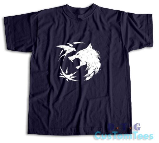 The Witcher Wolf T-Shirt Color Navy