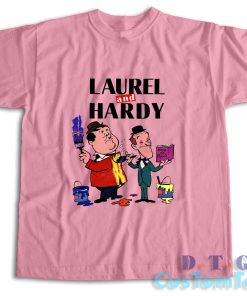 Laurel And Hardy T-Shirt Color Pink