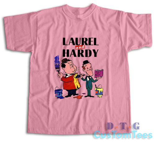 Laurel And Hardy T-Shirt Color Pink